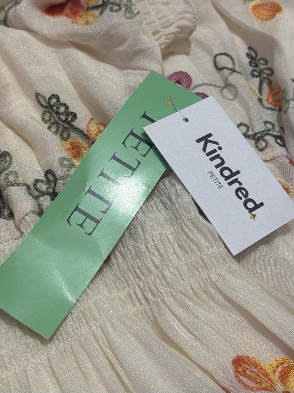 KINDRED Petite Floral Tiered Maxi Dress XLP 19” p2p Cream Multi $88 Retail 
NWT - Picture 4 of 12